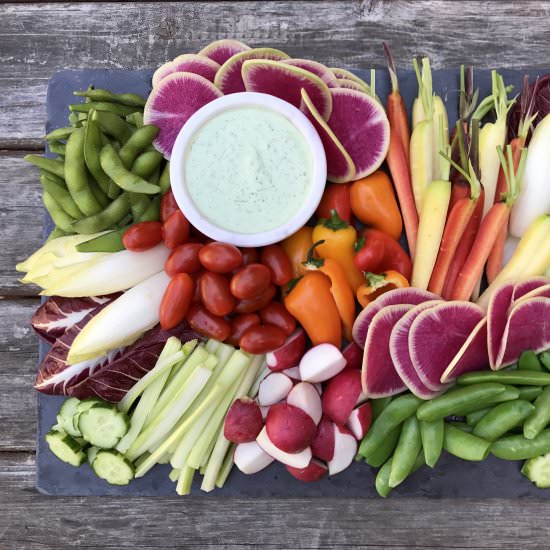 How To Make A Crudité Platter - Recipe photo by simmerandsauce