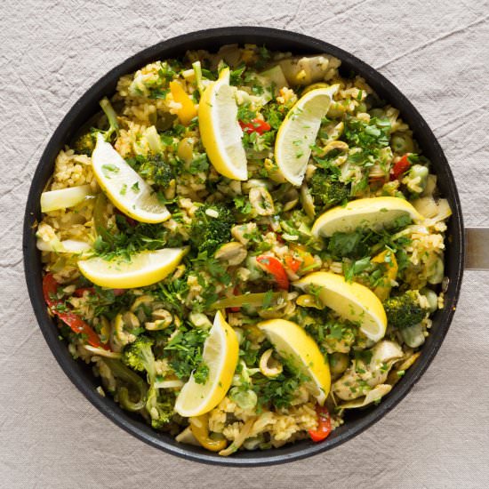 Summer Vegetable Paella - Recipe photo by FriFran