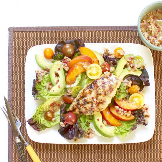 Grilled Chicken and Nectarine Salad - Recipe photo by the good eats co