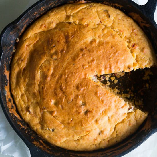 Bacon Pimiento Cheese Skillet Bread - Recipe photo by kitschen_cat