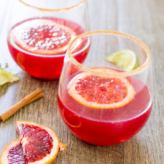 Blood Orange Cinnamon Margarita - Recipe photo by Take Two Tapas