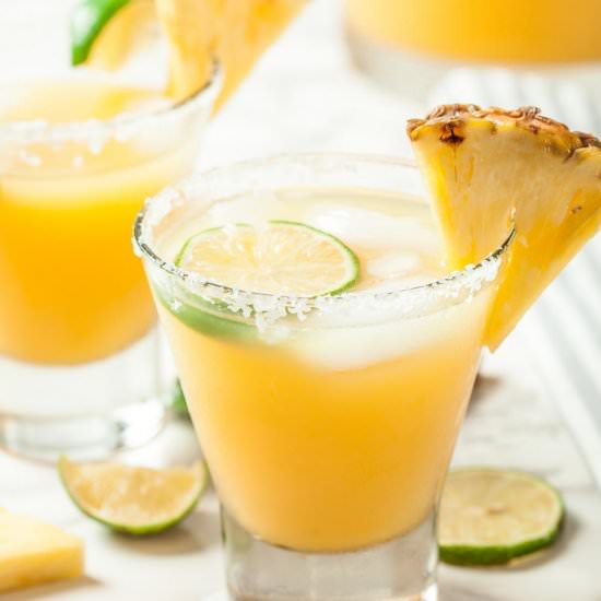 Big Batch Pineapple Margaritas - Recipe photo by chewoutloud