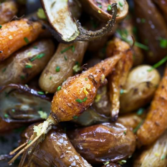 Roasted Summer Veggies - Recipe photo by cookingforkeeps