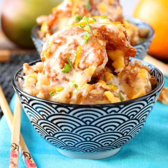 Mango & Orange Honey Walnut Shrimp - Recipe photo by CouponClippingCook