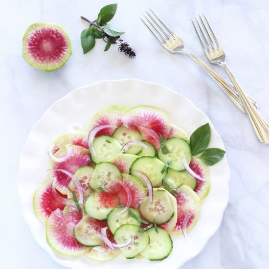 Asian Watermelon Radish Salad - Recipe photo by Craving Something Healthy
