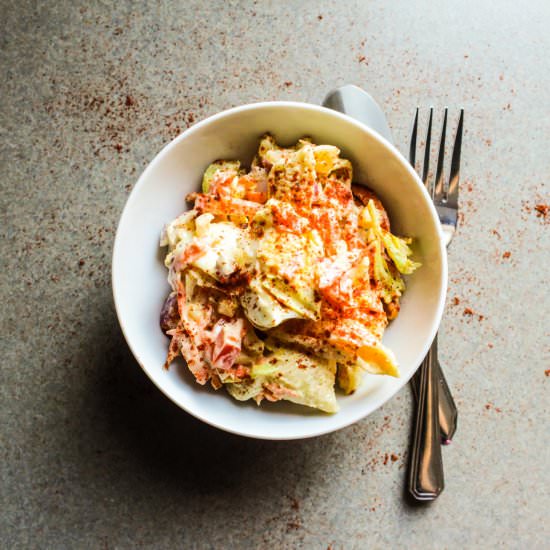 Lightened Up Amish Pasta Salad - Recipe photo by Lisa G Cooks
