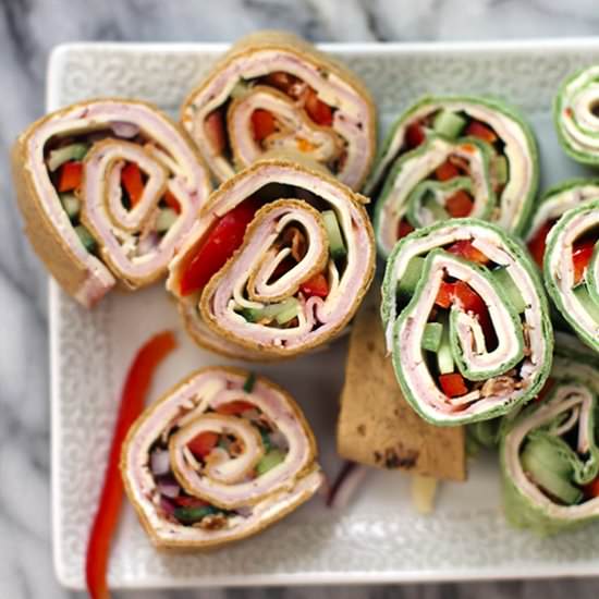 Turkey Club Roll-Ups - Recipe photo by suebeehomemaker