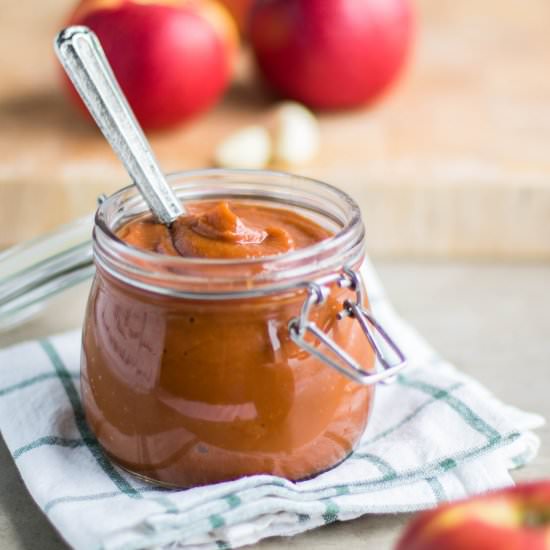 Sweet Onion Apple BBQ Sauce - Recipe photo by SunkissedKitchen