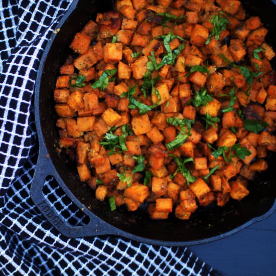 Easy Cheesy Sweet Potatoes - Recipe photo by Sneaky Mommies