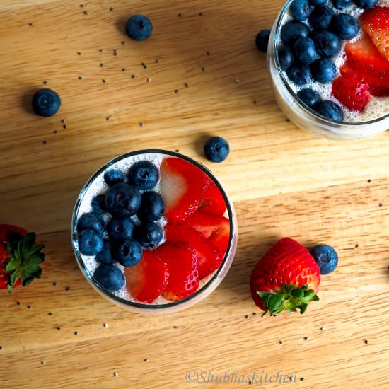 Chia seed pudding - Recipe photo by Shubhasrecipes