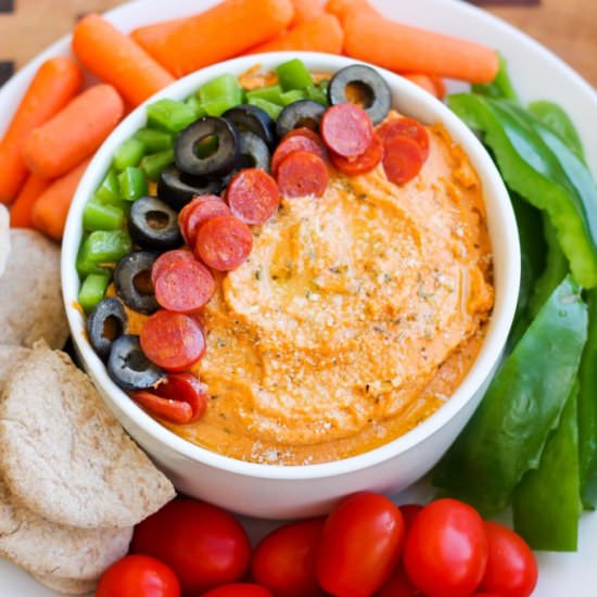 Pizza Hummus - Recipe photo by jordansward