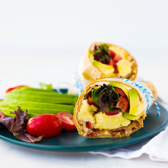 California Breakfast Wrap - Recipe photo by rachelcooksblog