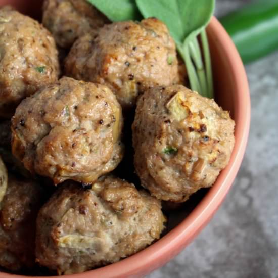Apple Jalapeno Turkey Meatballs - Recipe photo by thecleaneatingcouple