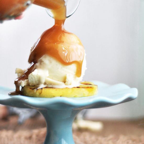 Grilled Pineapple with Ice Cream - Recipe photo by Mighty Mrs