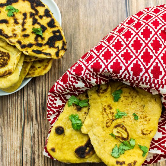 Whole Wheat Skillet Naan - Recipe photo by Bites of Flavor