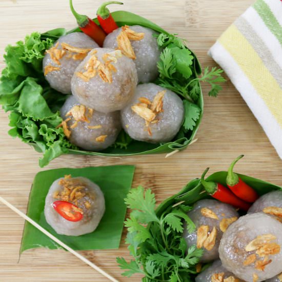 Thai Tapioca Dumplings Saku Sai Moo - Recipe photo by Spoon Fork Heart