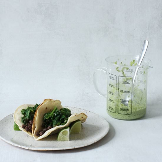 Kale + Black Bean Tacos - Recipe photo by Mea from Meats and Sweets