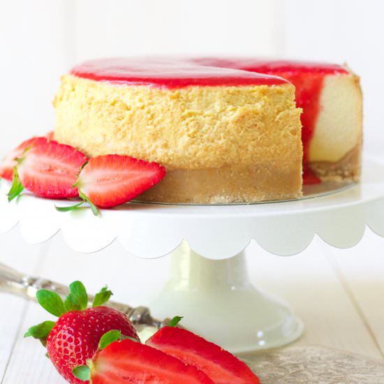 Instant Pot Strawberry Cheesecake - Recipe photo by recipestonourish