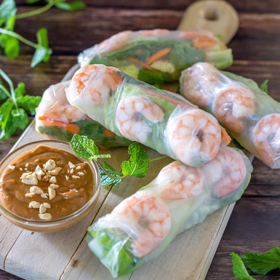 Low Carb Shrimp Spring Rolls - Recipe photo by muttandchops
