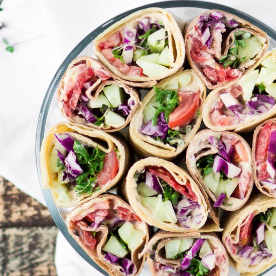 Simple Hummus Veggie Wraps - Recipe photo by eatlovenamaste