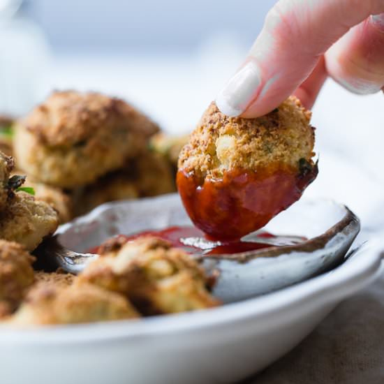 Paleo Cauliflower Tater Tots - Recipe photo by foodfaithfitness