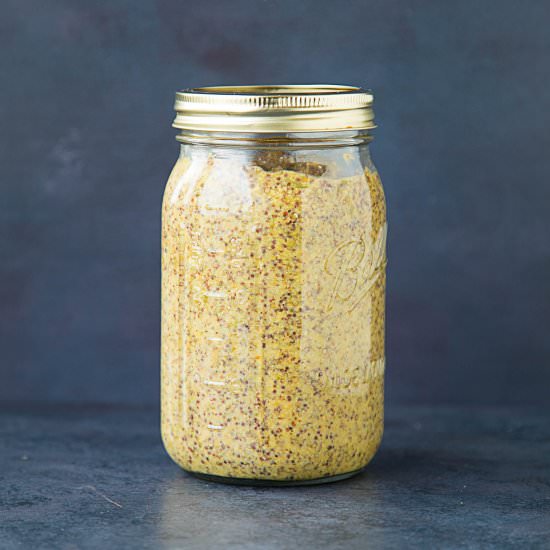 Roasted Hatch Chile-Beer Mustard - Recipe photo by ChiliPepperMadness
