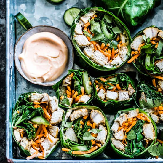 Banh Mi Collard Wraps - Recipe photo by thealmondeater