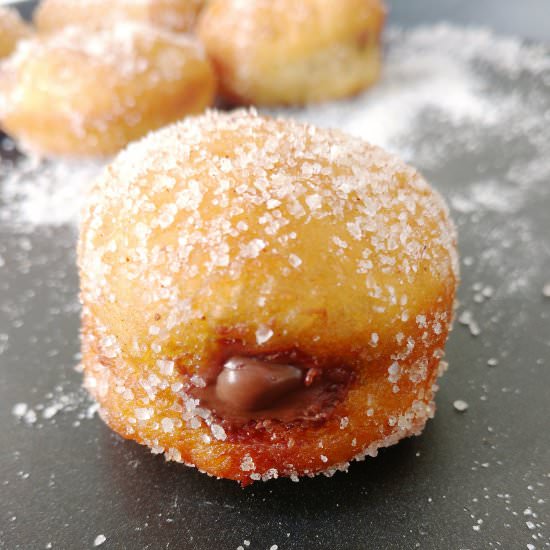 Nutella filled cinnamon doughnuts - Recipe photo by Flours n frostings