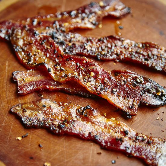 Spicy Maple Candied Bacon - Recipe photo by Photoappetite