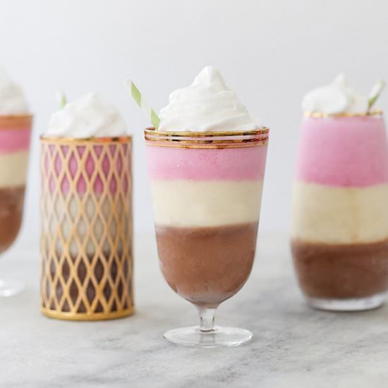 Neapolitan Milkshakes - Recipe photo by sugarandcharm