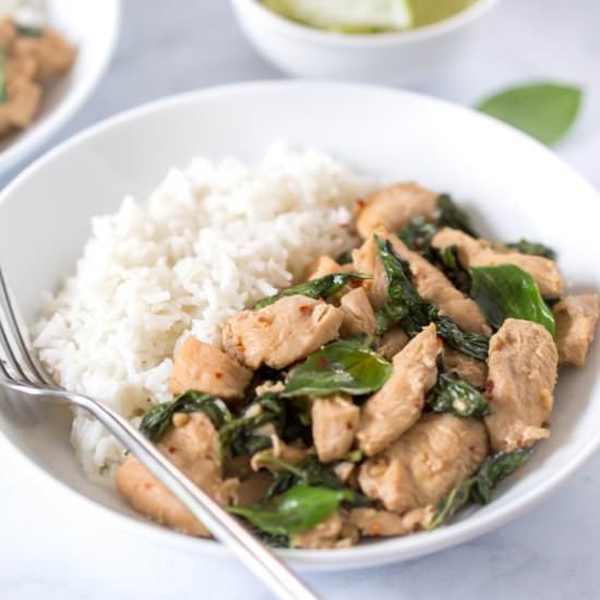 Easy Thai Basil Chicken - Recipe photo by simplywhisked