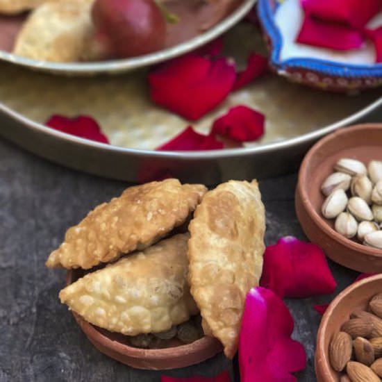 Coconut Mawa Karanjis - Recipe photo by myfridayfoodswings