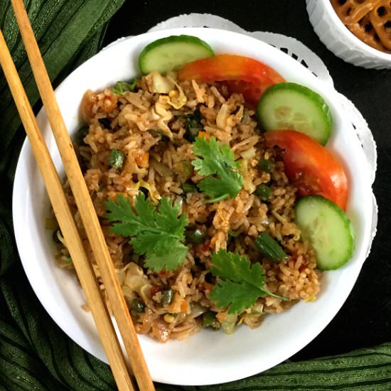 Vegetarian Nasi Goreng - Recipe photo by CurryandVanilla