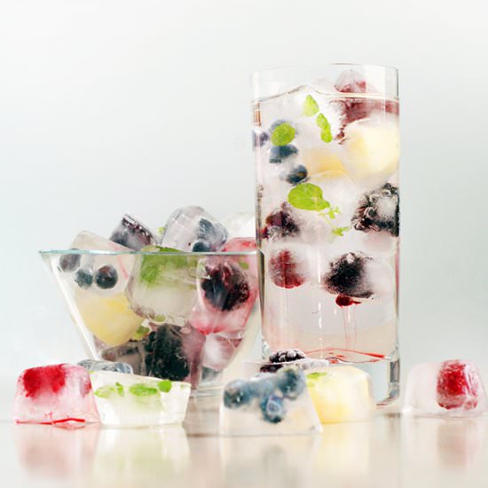 Ice Cubes with Fruits - Recipe photo by FitSweet