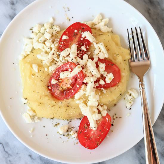 Tomatoes with Feta and Polenta - Recipe photo by tms1