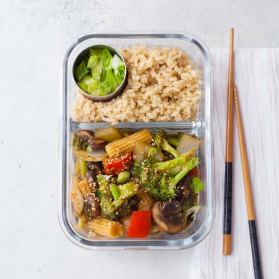 Meal Prep Veggie Stir Fry - Recipe photo by wholefully