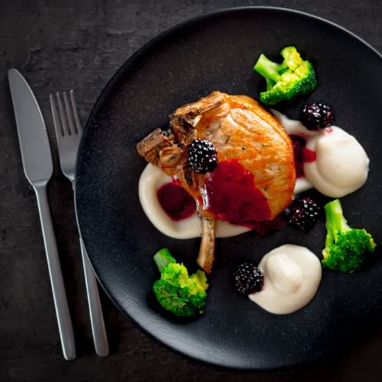 Pork Chops with Jerusalem Artichoke - Recipe photo by Brian Jones