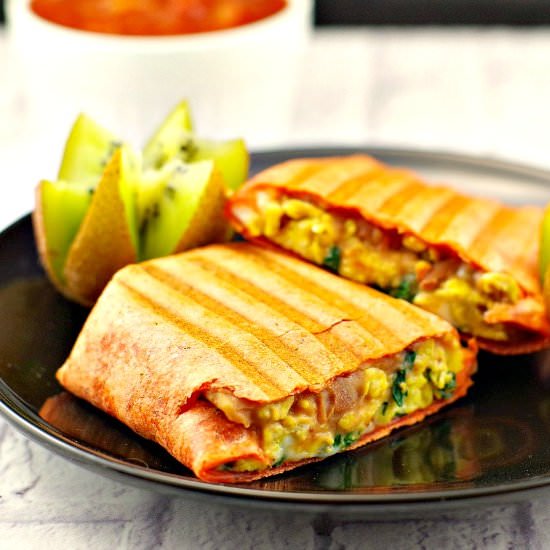 Mediterranean Breakfast Burritos - Recipe photo by Food Meanderings