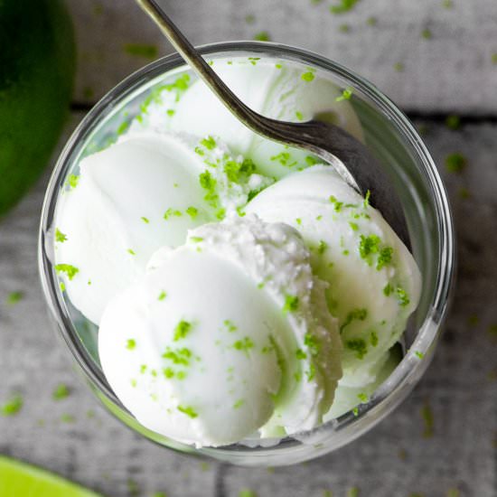Lime Chiffon Ice Cream - Recipe photo by theviewfromgreatisland