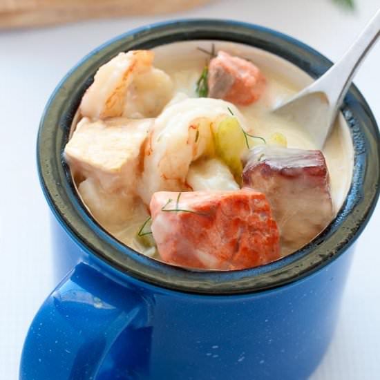 Prize-Winning Seafood Chowder - Recipe photo by Flavour and Savour
