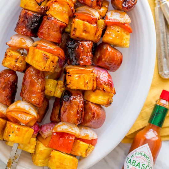 Grilled Brunch Skewers - Recipe photo by NatashasKitchen.com