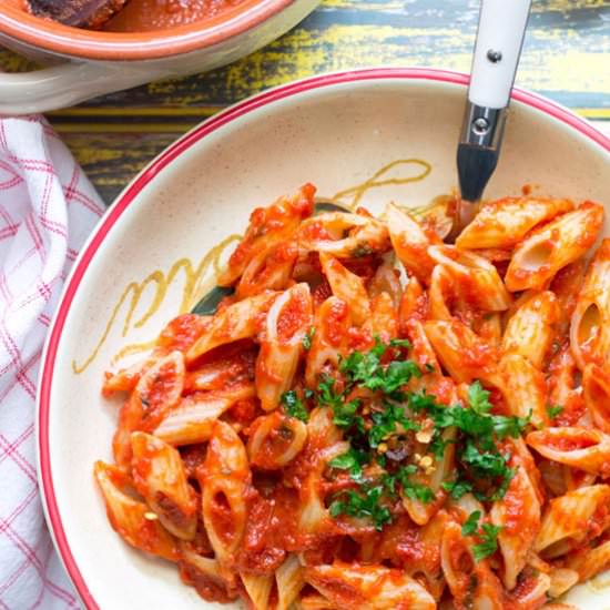 Pennette All’Arrabbiata - Recipe photo by sugarlovespices