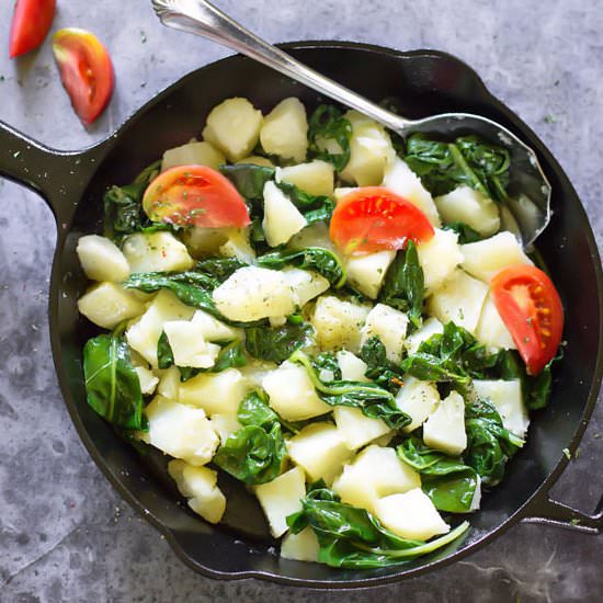 Swiss Chard and Potatoes - Recipe photo by allthatsjas