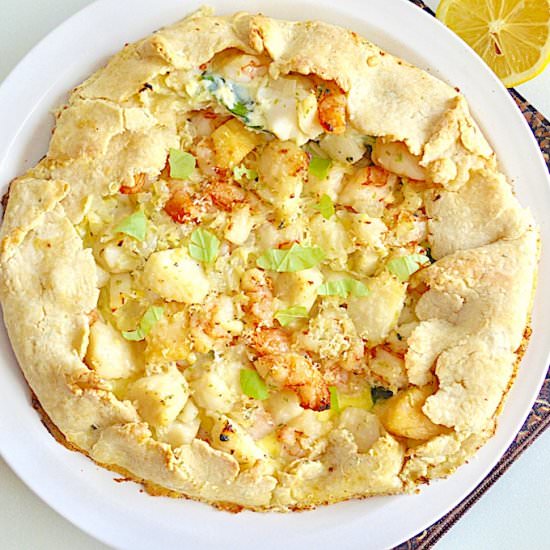 Rustic Shellfish Galette - Recipe photo by jeanieandluluskitchen