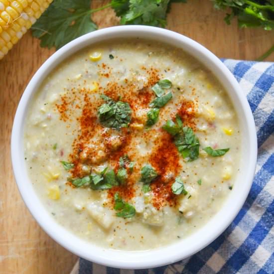 Summer Corn Zucchini Chowder - Recipe photo by healthyharvest