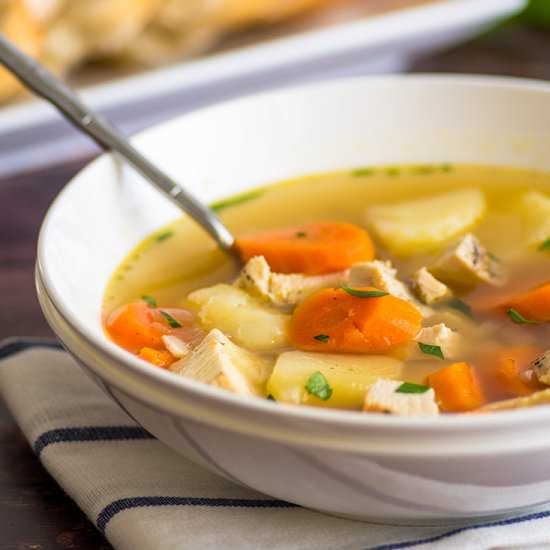Easy Chicken Peasant Soup - Recipe photo by BakingMischief