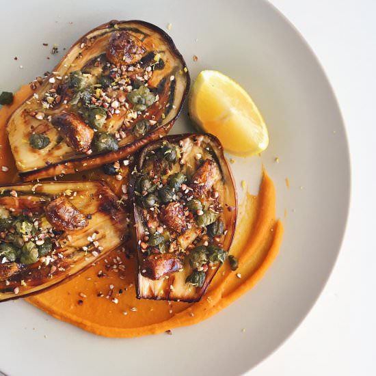 Eggplant & Sweet Potato Skordalia - Recipe photo by recordsintheden