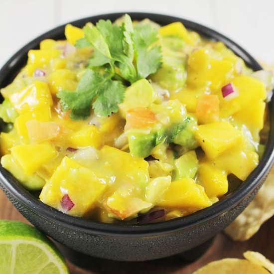 Light & Easy Mango Salsa - Recipe photo by Savvy in the Kitchen