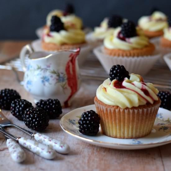 Blackberry & Pear Cupcakes - Recipe photo by OnlyCrumbsRemain