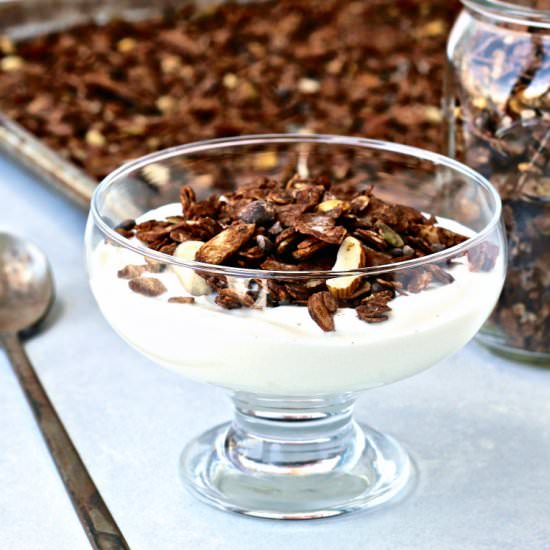 Chocolate Coconut Almond Granola - Recipe photo by The Foodie Physician